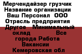 Мерчендайзер-грузчик › Название организации ­ Ваш Персонал, ООО › Отрасль предприятия ­ Другое › Минимальный оклад ­ 40 000 - Все города Работа » Вакансии   . Кемеровская обл.,Белово г.